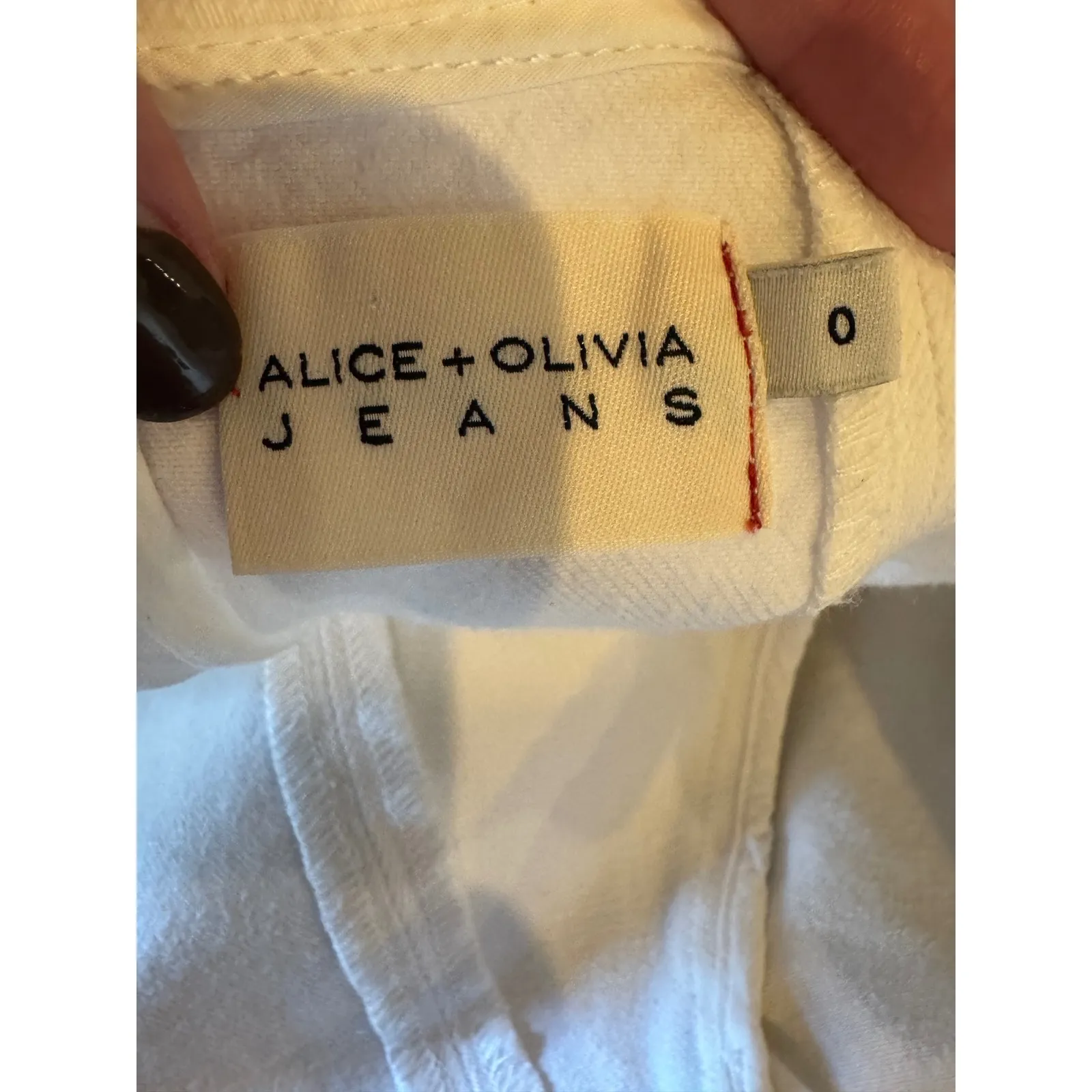 Alice+Olivia Dress Women‎ 0 White Vintage Sugar Denim Mimi Puff Sleeve Mini - Image 8