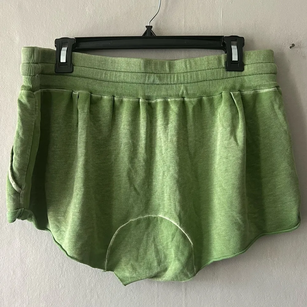 Free People Intimately Green Soft High Waisted Shorts Size XS - Image 5