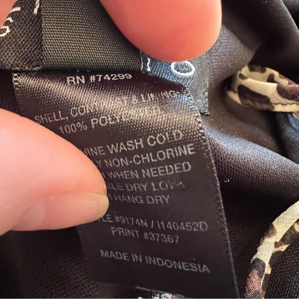 Vintage Leopard Print High Low Halter Dress Boho Indie Festival Y2K Party W6 - Image 10