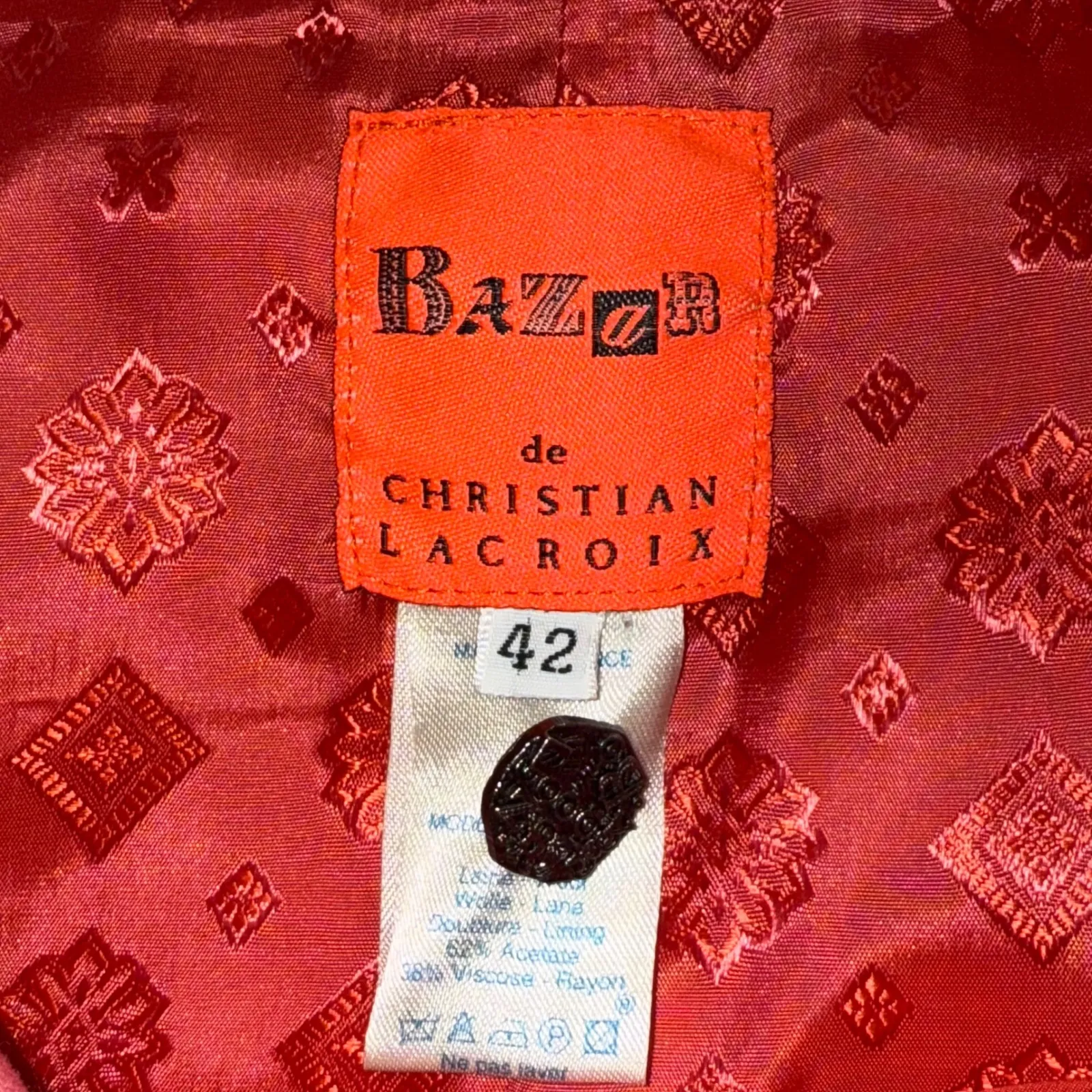 CHRISTIAN LACROIX BAZAR Vintage Salmon Pink Pleated Button Detail Mini Skirt 6 - Image 8