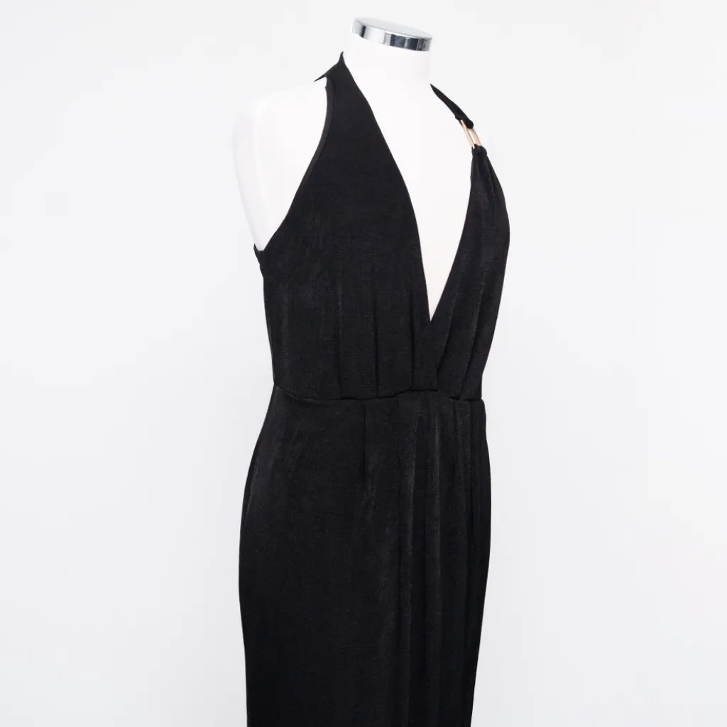 bebe - Halter Ruched Midi Dress - Image 7