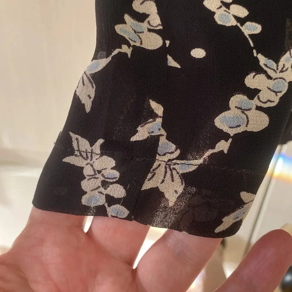 Ganni Seymour Georgette Dress Winter Berries Long Sleeve Shift Size Medium Xmas‎ - Image 8