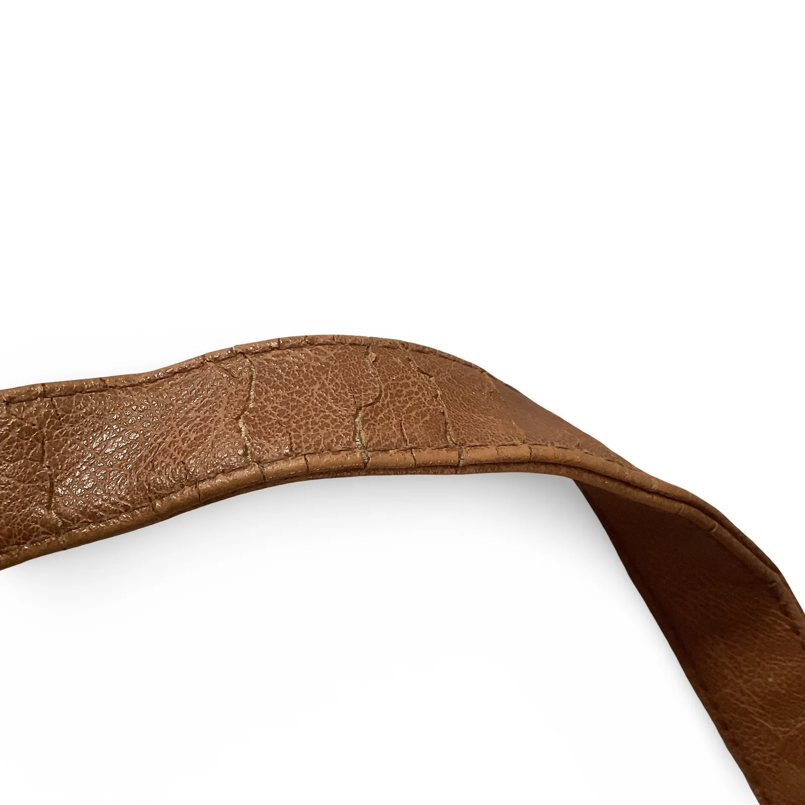 Vegan Leather Messenger Bag Brown - Image 5