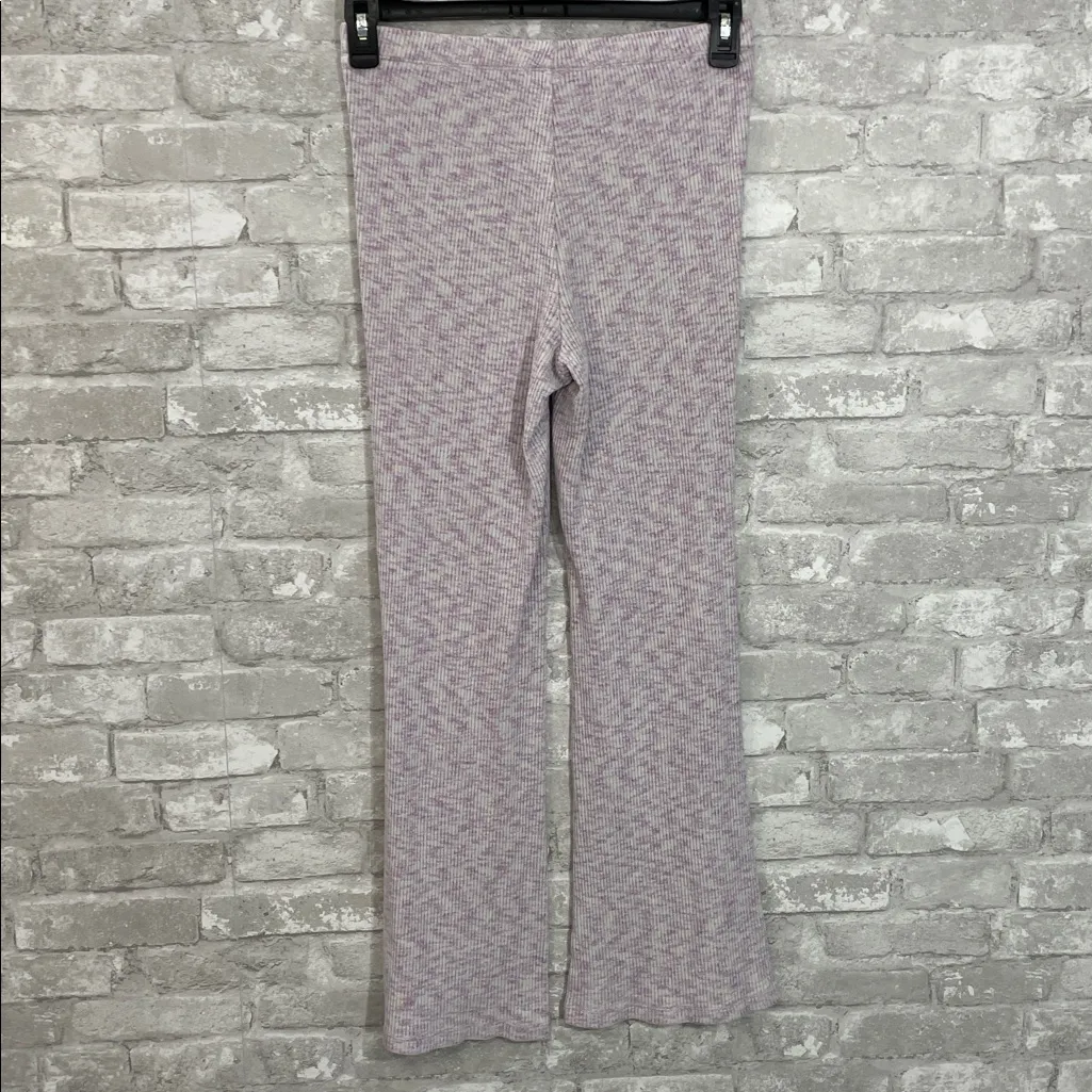 Aerie Lavender Knit Ribbed Flare Pants - Image 3