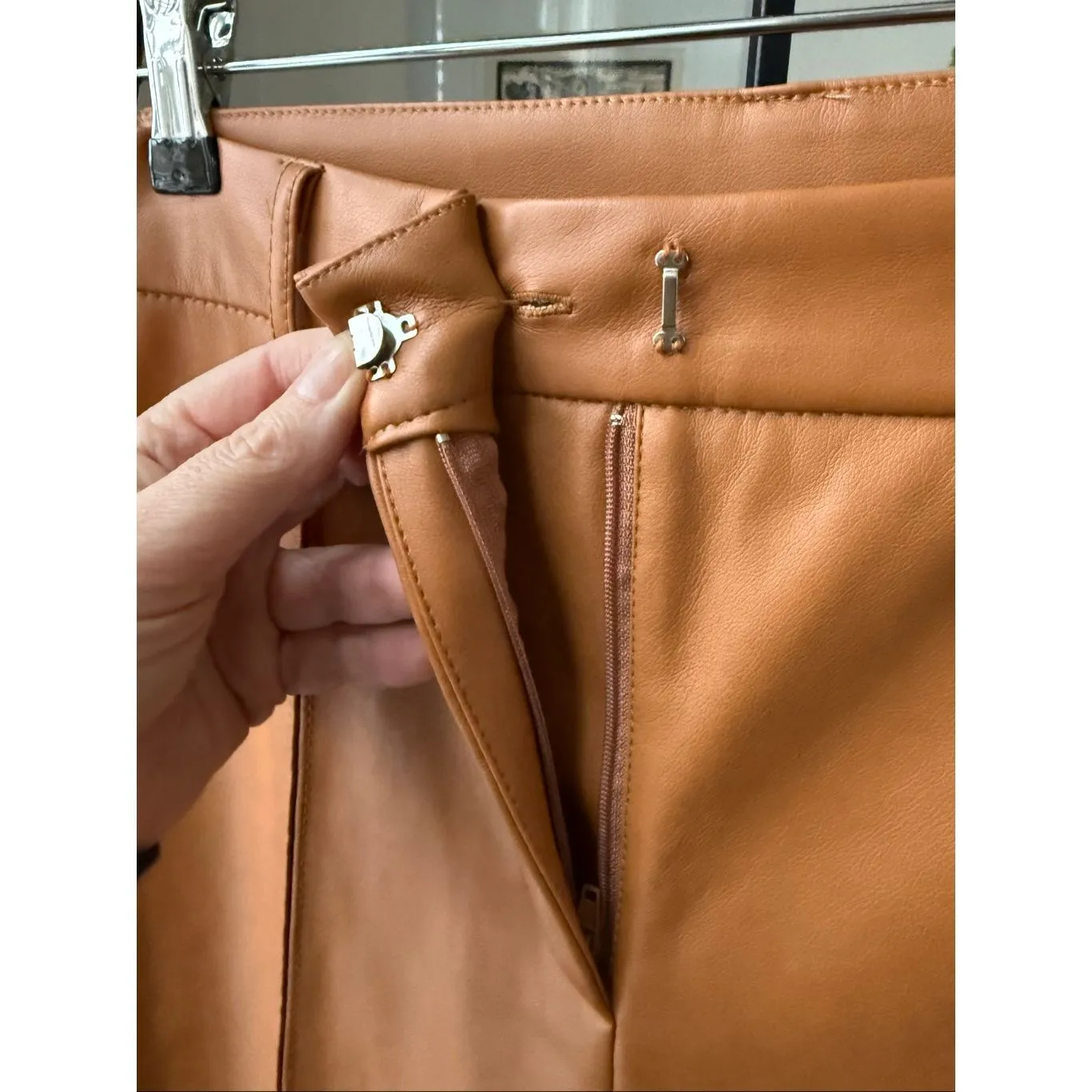 7FAM 7 For All Mankind Faux Leather Camel $268 M - Image 5