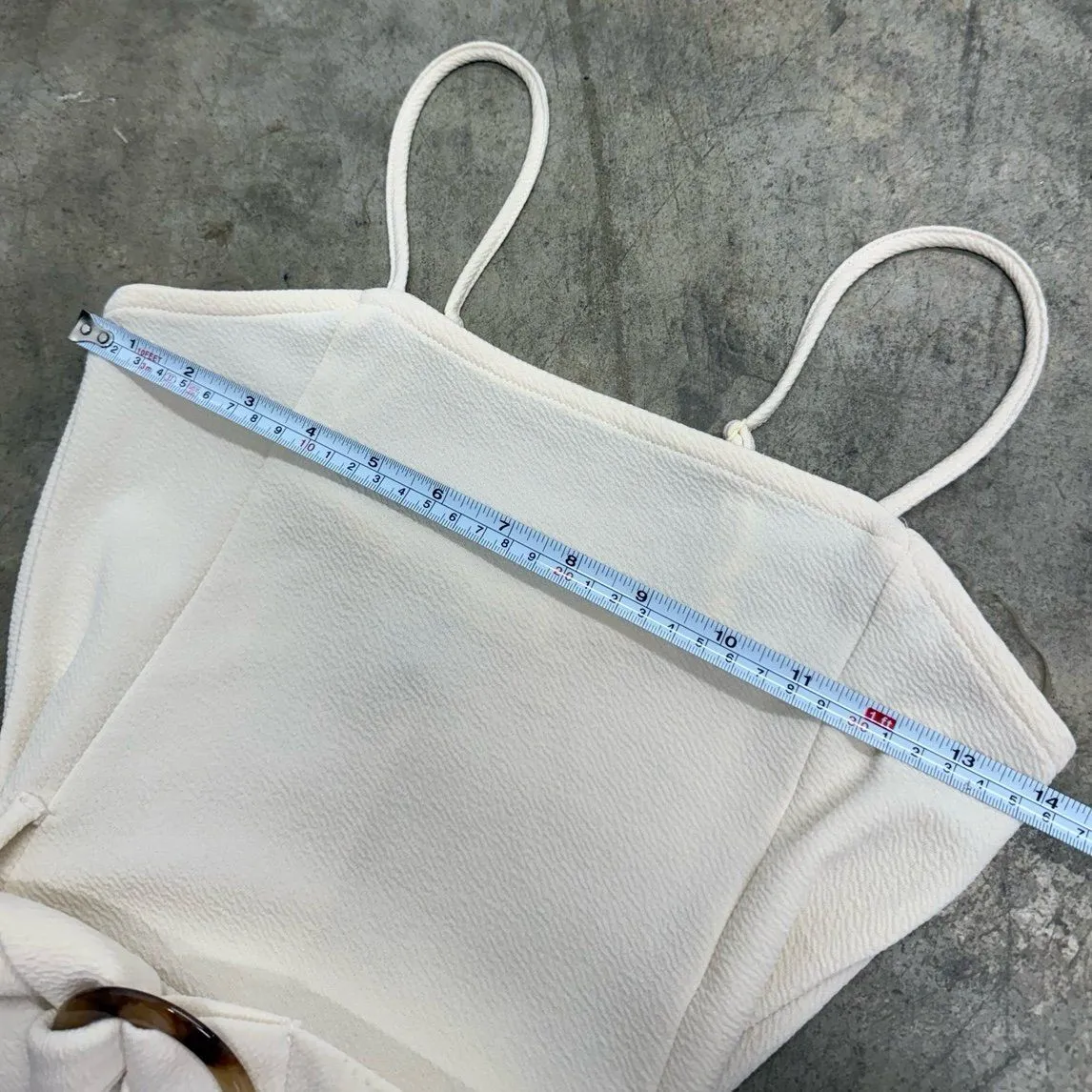 Planet Gold Ivory tortoise shell buckle bodycon mini dress - Image 3