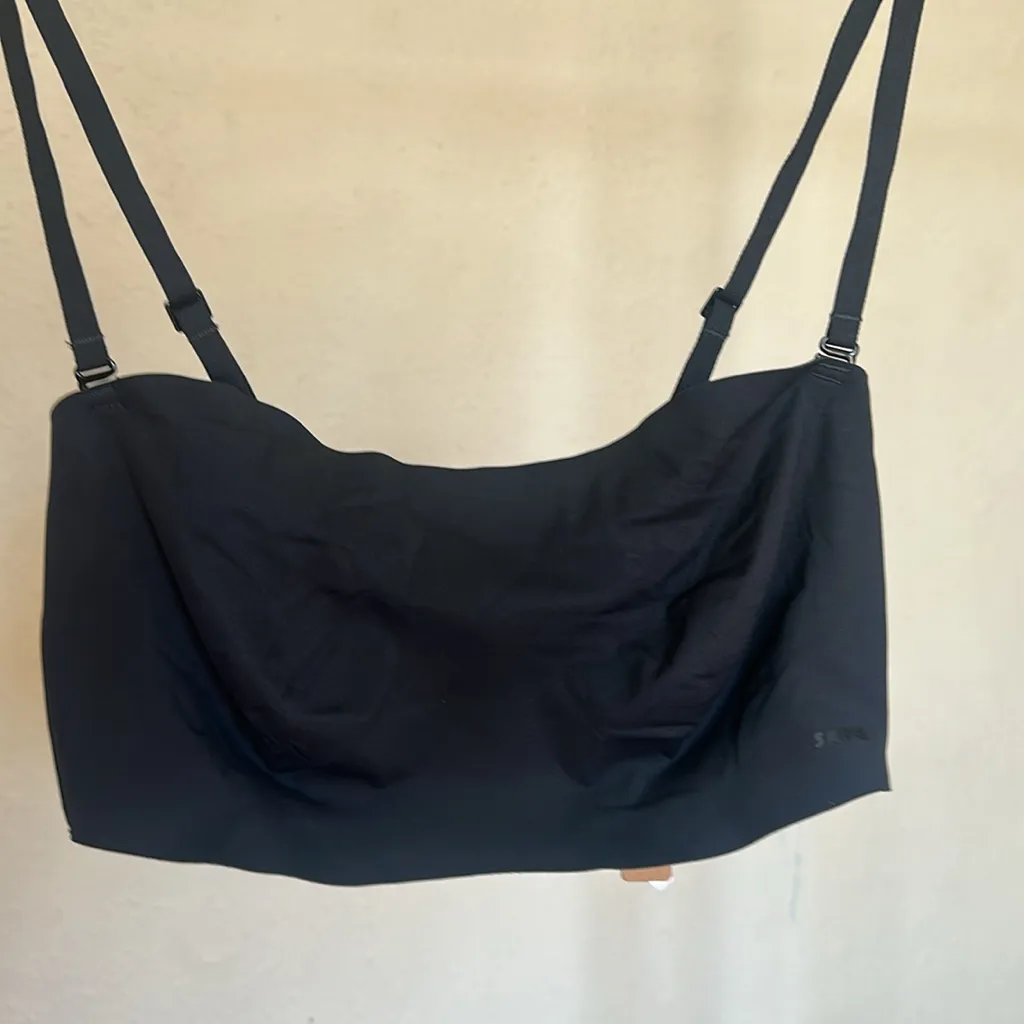 SKIMS NAKED BANDEAU BRA IN ONYX NWT‎ strapless size XXS - Image 6