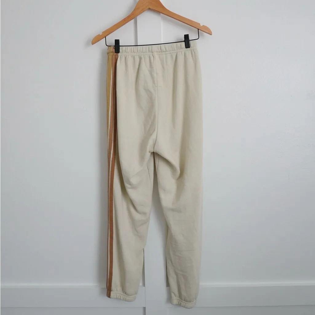 Aviator Nation Cream Neutral Stripe Sweatpants - Image 3