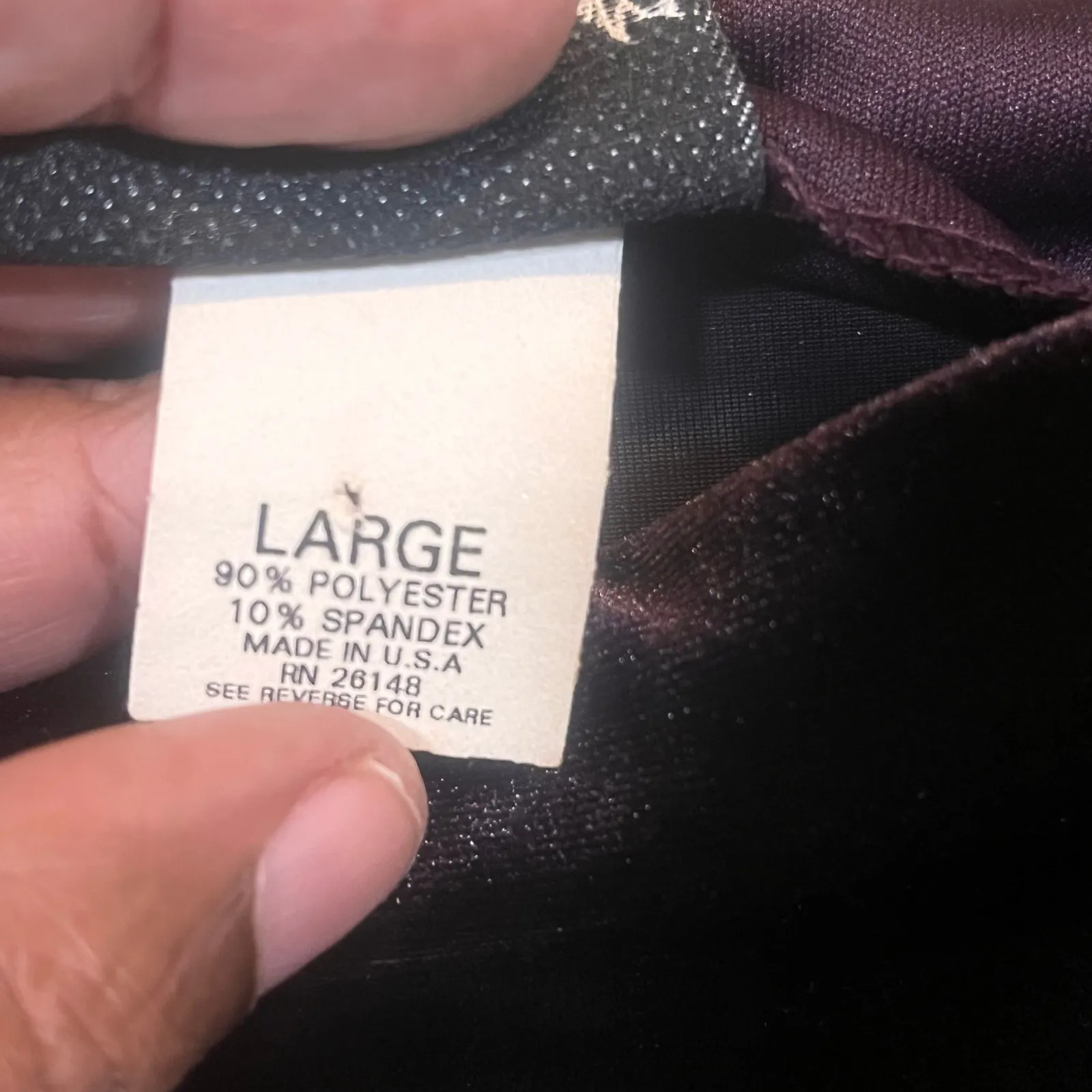 Fashion Bug Velvet Square Neck Back Strap Top Large Y2K Retro Party Chic - Image 2