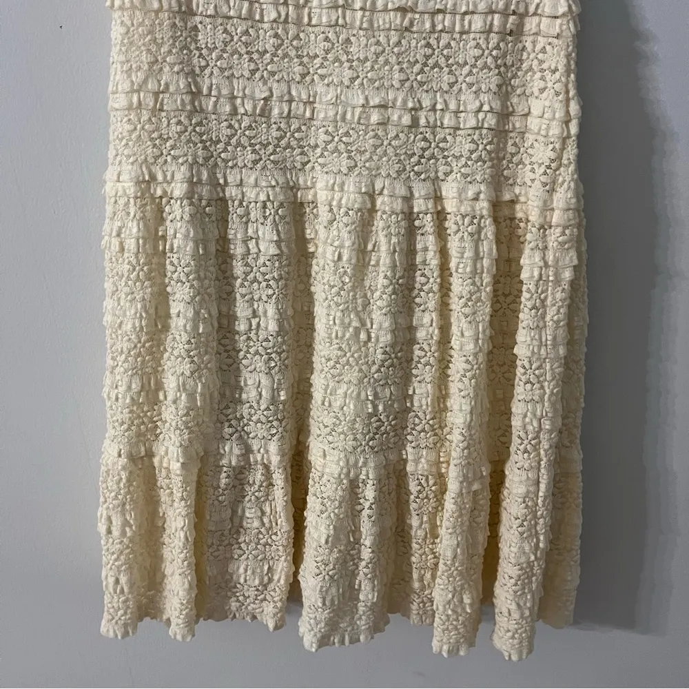 Max Studio Stretch Lace Ivory Tank Dress Size Medium - Image 10