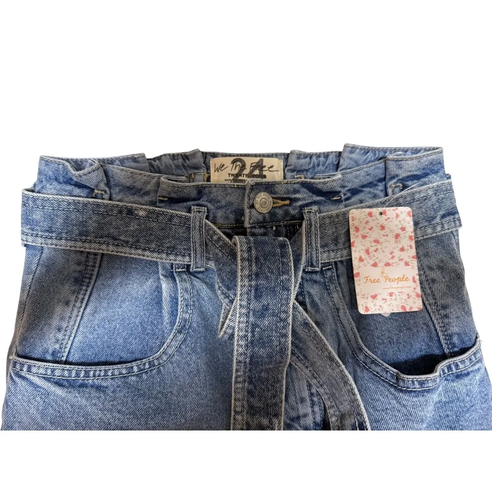 Free People East of Eden Denim Mini Skirt – Size 24 - Image 5