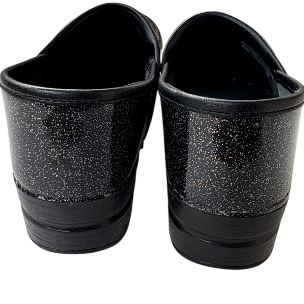 EUC Dansko Leather Closed Back Clog Black Glitter Size 11.5 - 12 - Image 6