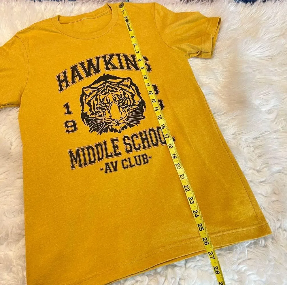 Stranger Things Hawkins Middle School AV Club T Shirt Short Sleeve Women’s Small - Image 5