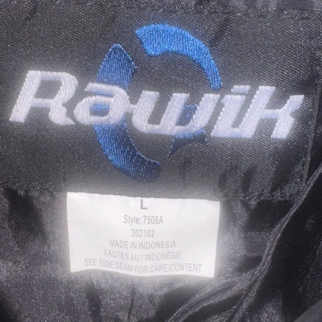 Vintage Rawik Black ski bib Snow bib snow Overalls Winter Wear size Large - Image 4