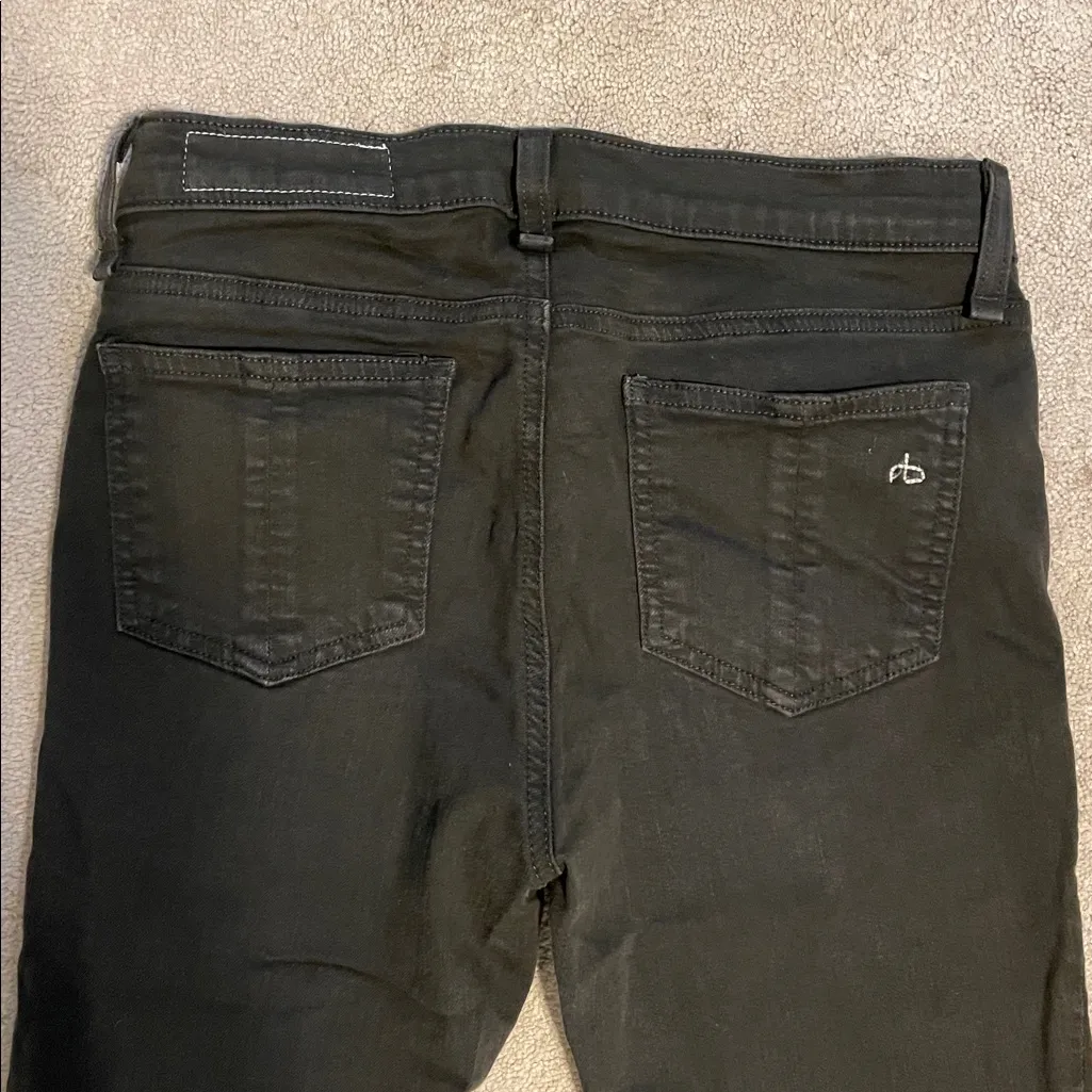 EUC Rag & Bone dark olive skinny jeans - Image 5