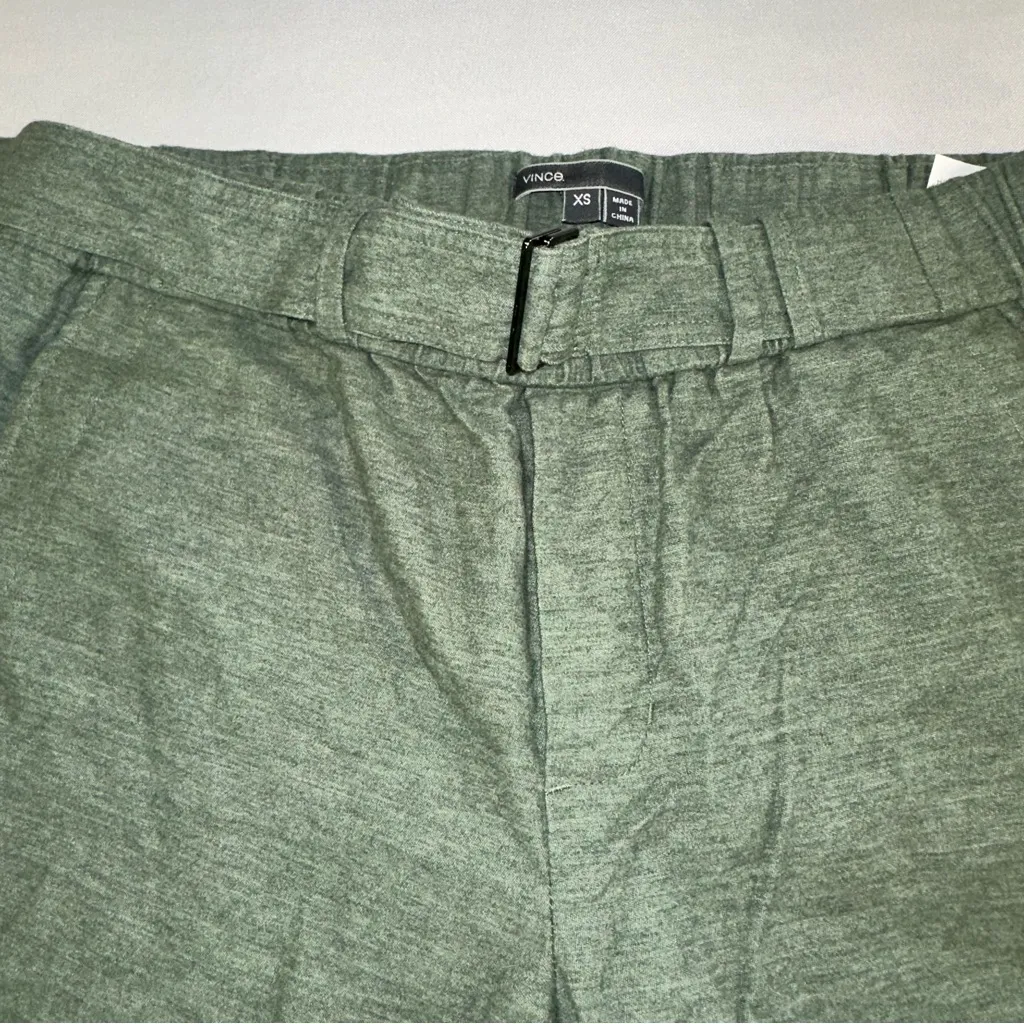 Vince Green Belted Casual Pants Elastic Waist Comfortable Size XS - Image 3