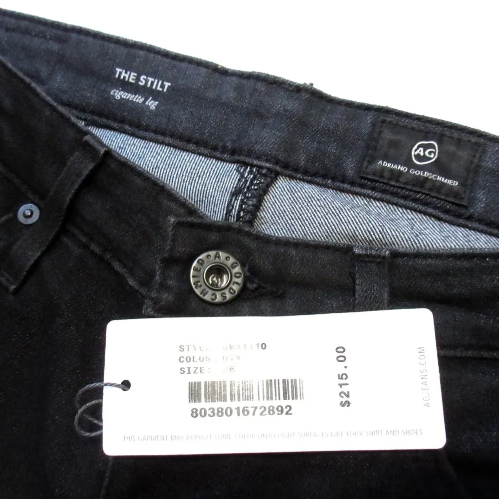 NWT Adriano Goldschmied AG Stilt in Division Gray Cigarette Stretch Jeans 26 - Image 3