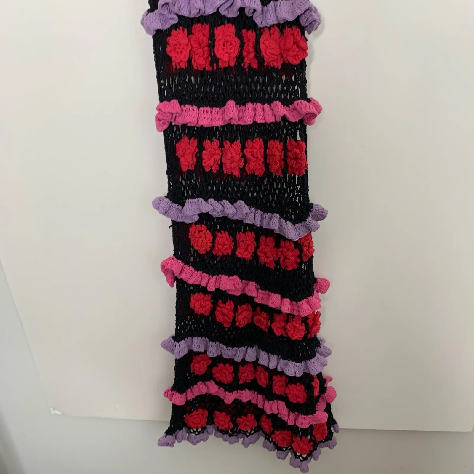 CeliaB Ambra Embroidered Midi Dress Black Womens XS - Image 11