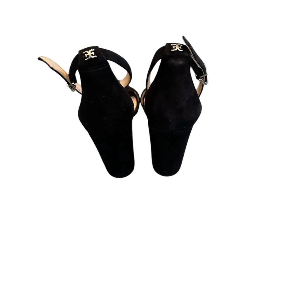 Sam Edelman Women's Black Ankle Strap Suede Sandals Sz 9 Block Heel Casual NWOT - Image 3