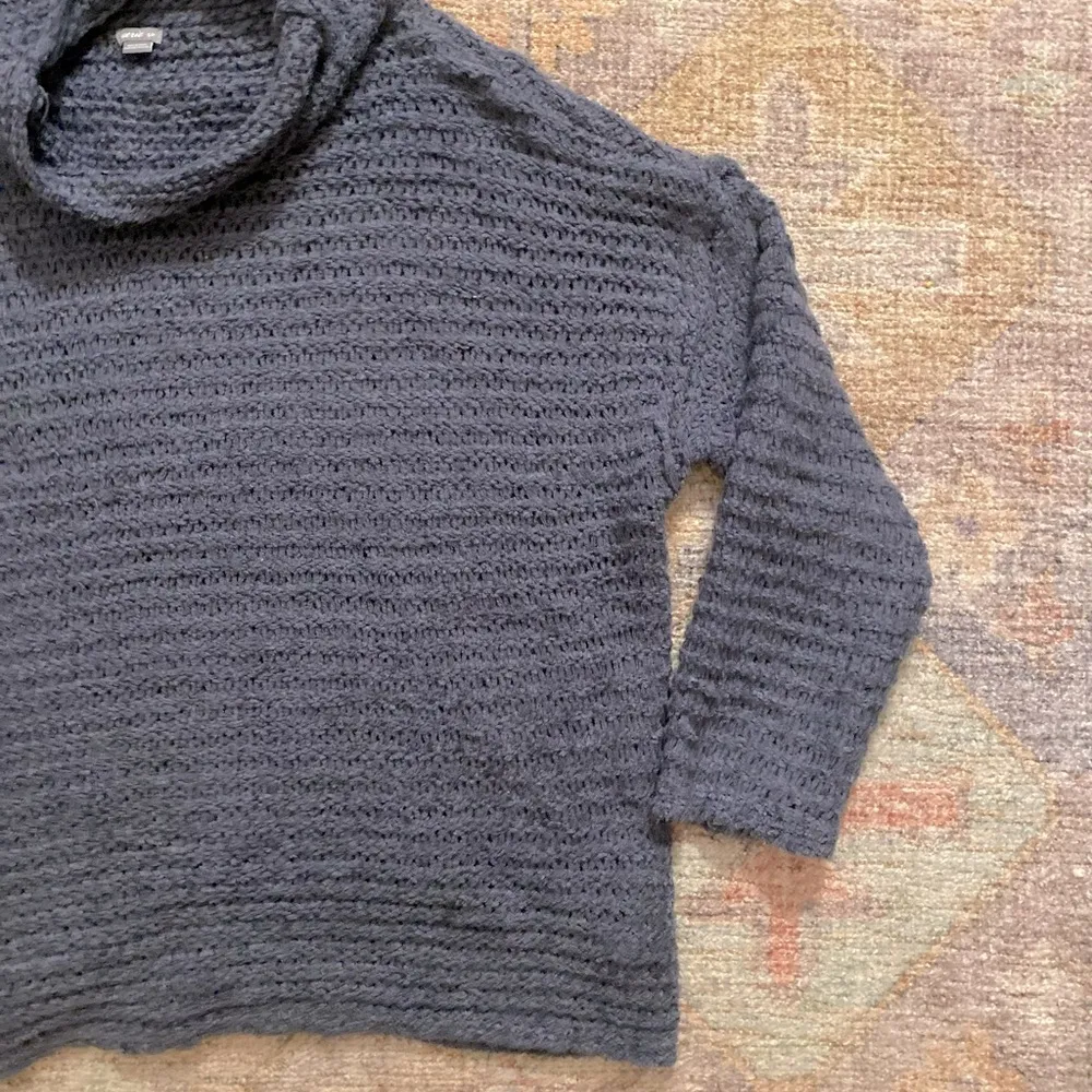 Chunky Loose Knit Soft and Cozy Boho Funnelneck Sweater - Image 4