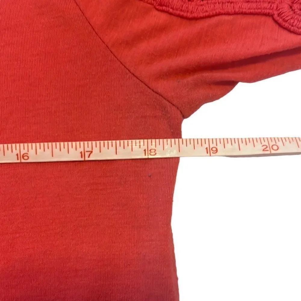 𝅺Cato EUC Pink Crochet detail Three Quarter Sleeve Top Sz M - Image 7