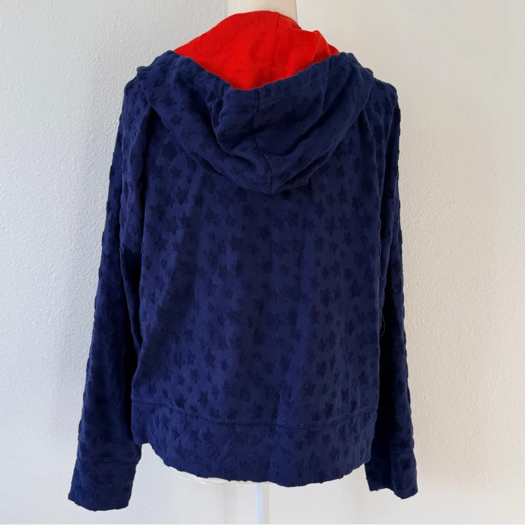 Vineyard Vines Navy Blue Red Star Hoodie Full Zip Jacket Sweatshirt Size Large - Image 5