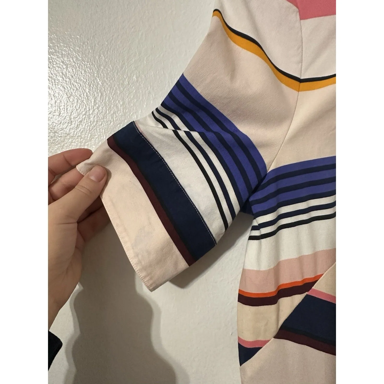 Kate Spade Live Colorfully Womens Striped Dress Button Up Pockets  Flaws Sz 2 - Image 3