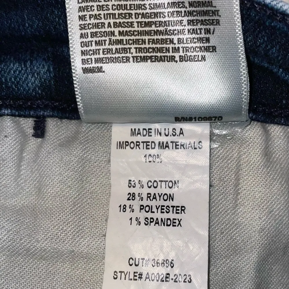 AGOLDE Distressed Dark Wash Colette Skinny Jeans Size 27 - Image 9