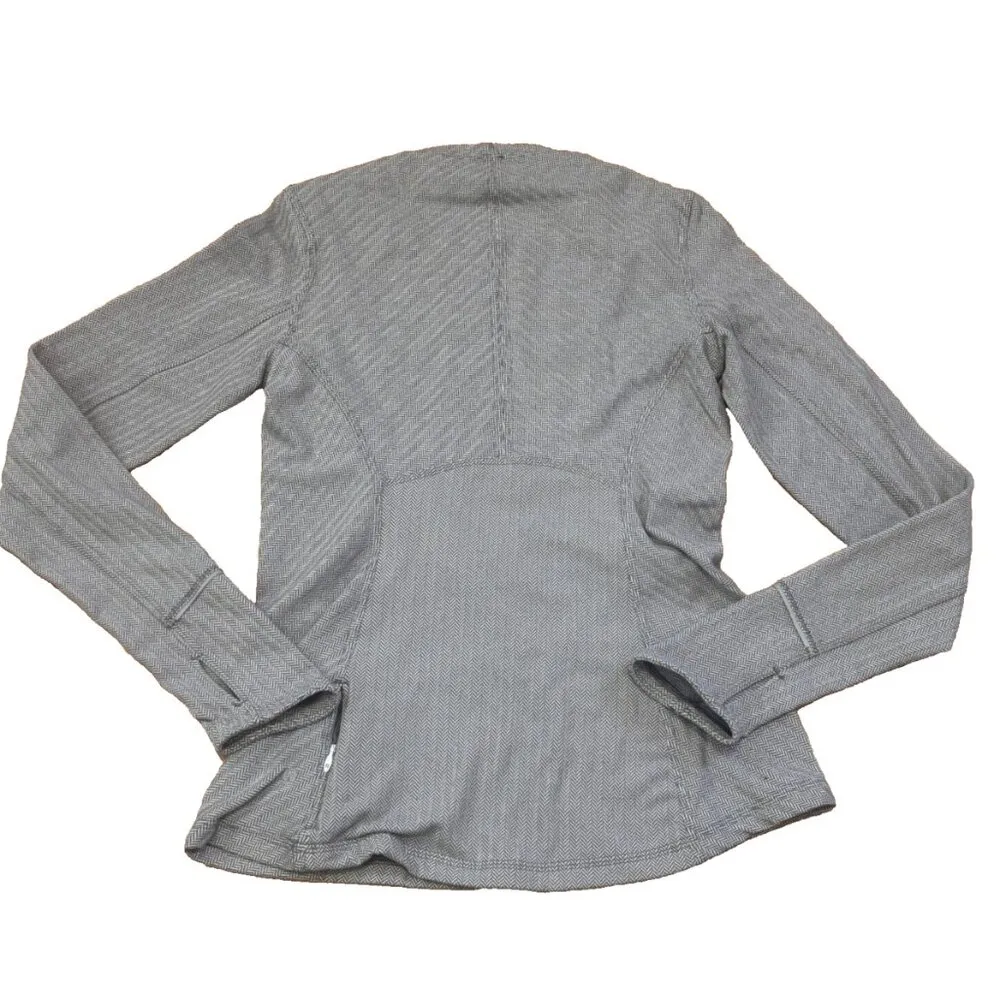 Lululemon Kanto Catch Me Womens 8 Long Sleeve Heathered Gray Athletic Shirt - Image 4