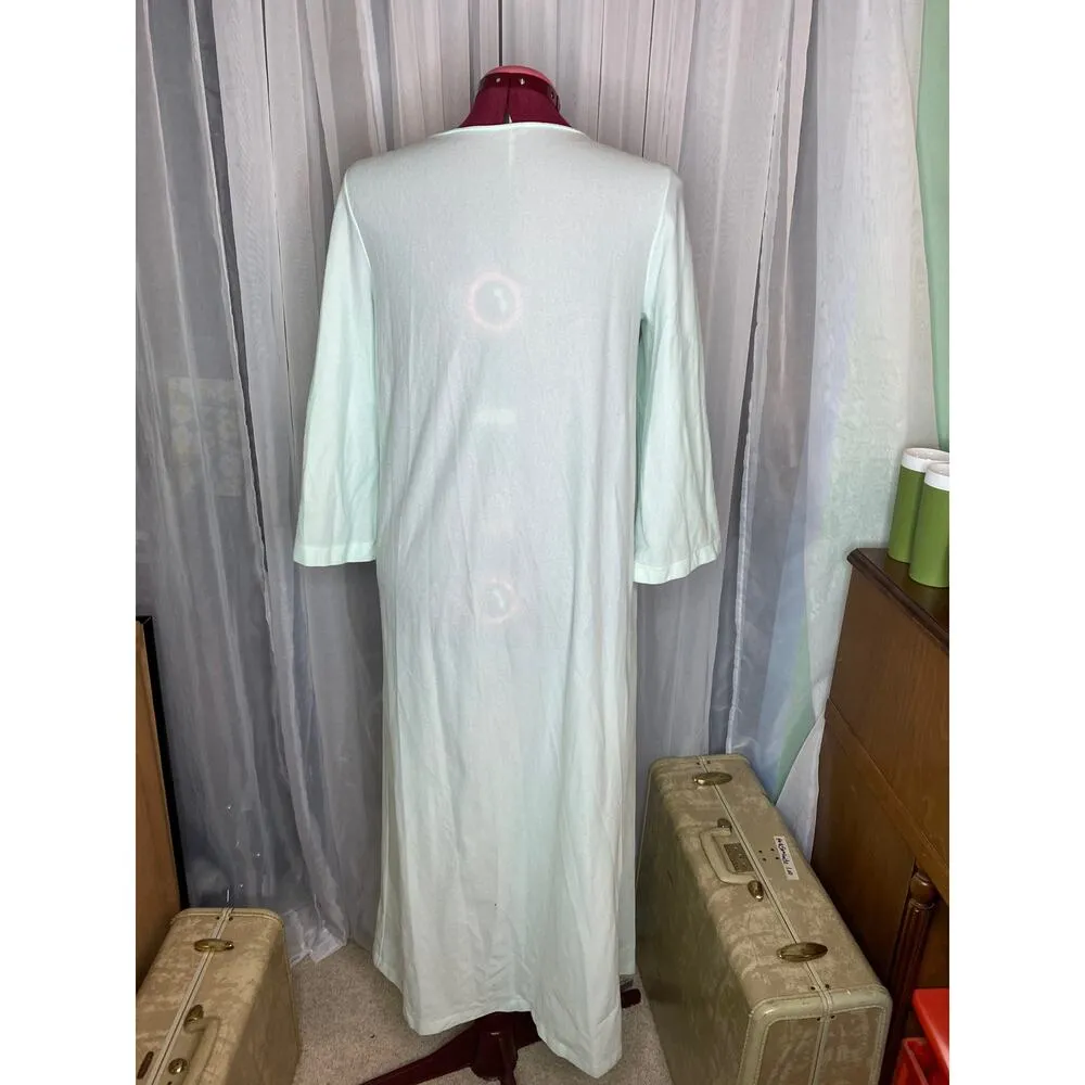 Lorraine Vintage brushed cotton nightgown Blue Size XL - Image 4