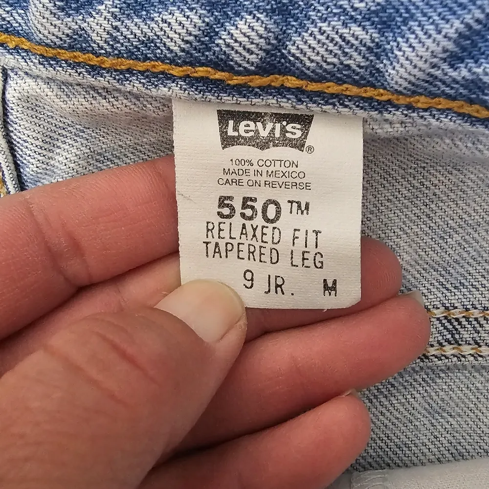 Levi's 550 Y2K Light Wash Relaxed Fit Tapered Leg Jeans Size 9 - Image 9