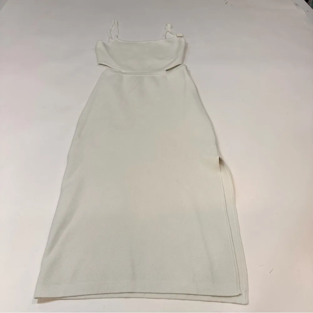 Toccin Cutout Tank Dress Size Small White - Image 3