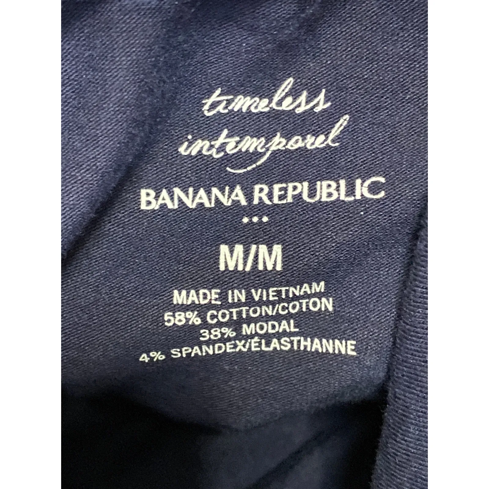 Banana Republic Women's Navy Blue Short Sleeve Turtleneck Blouse Top Size M - Image 3