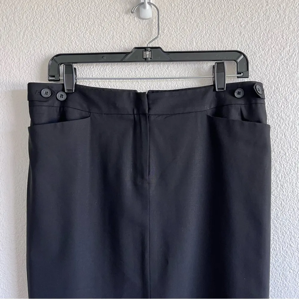 Club Monaco Black Pleated Pencil Skirt - Image 2