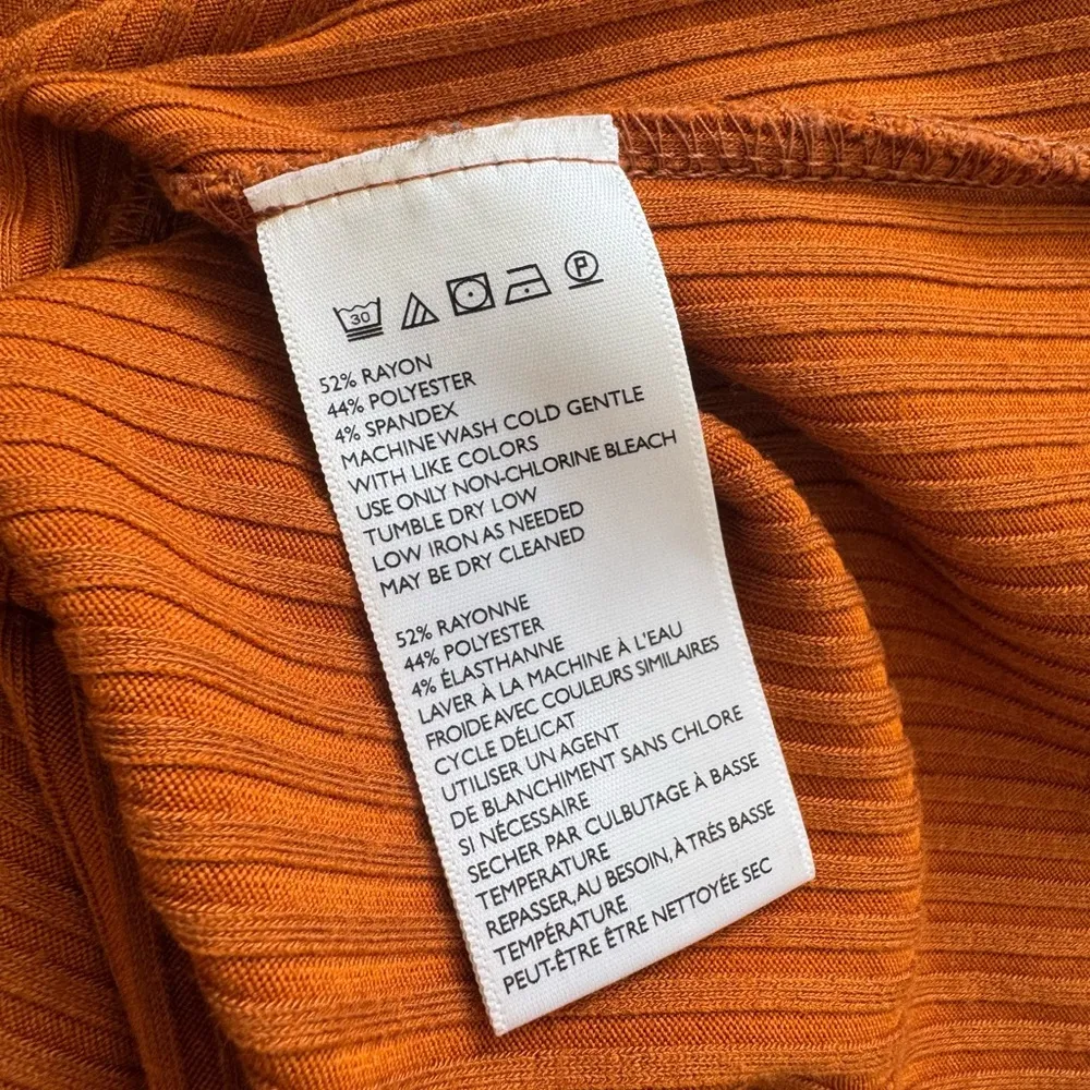 SOLD OUT Urban Outfitters Burnt Orange Bobby Ribbed Bodycon Midi Dress Size M - Image 6