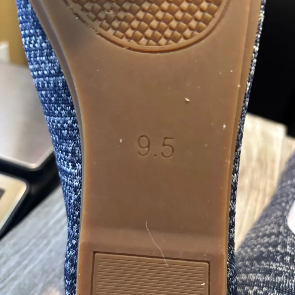 Stylish Blue‎ knit Women's ballet flats Shoes size 9.5 Blue - Image 6