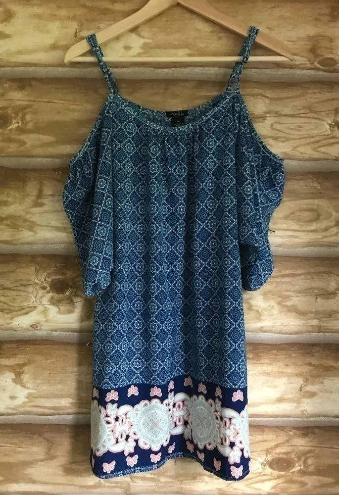 Rue21 strappy cold shoulder floral handkerchief print dress size XS - Image 8