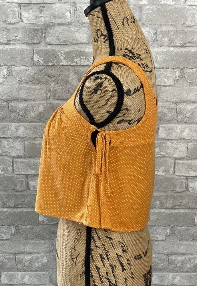 Good Luck Gem Yellow Polka Dot Top - Image 2