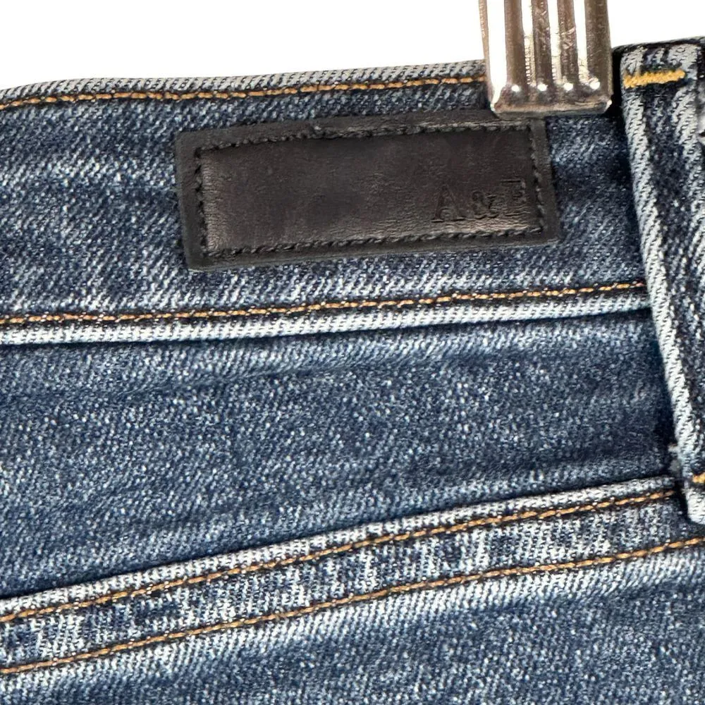 Abercrombie & Fitch Simone High Rise Distressed Denim Shorts Blue Size 25 0 Prep - Image 7