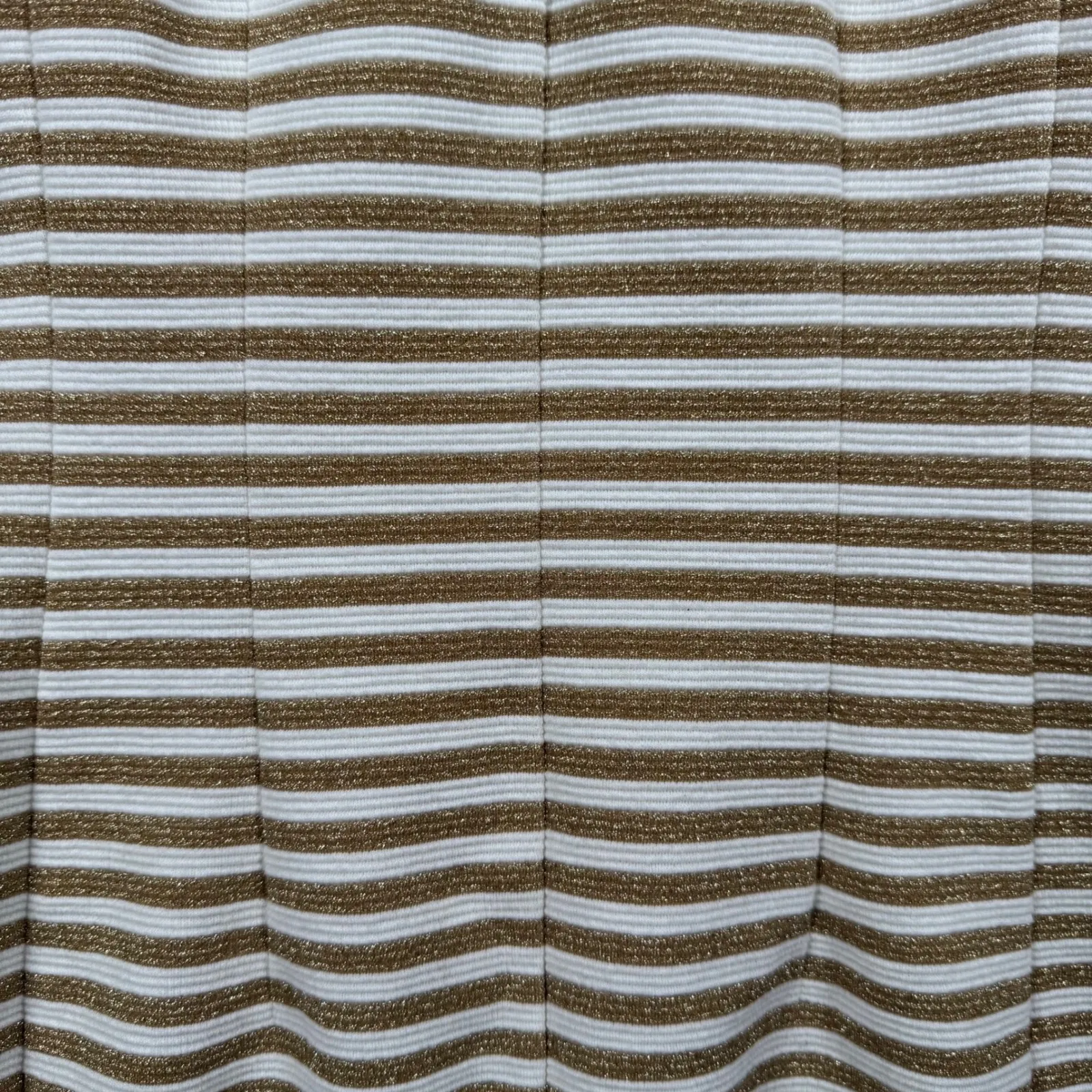 Lilly Pulitzer Brielle Dress Gold Metallic Stripe Sleeveless A-Line Small Preppy - Image 6