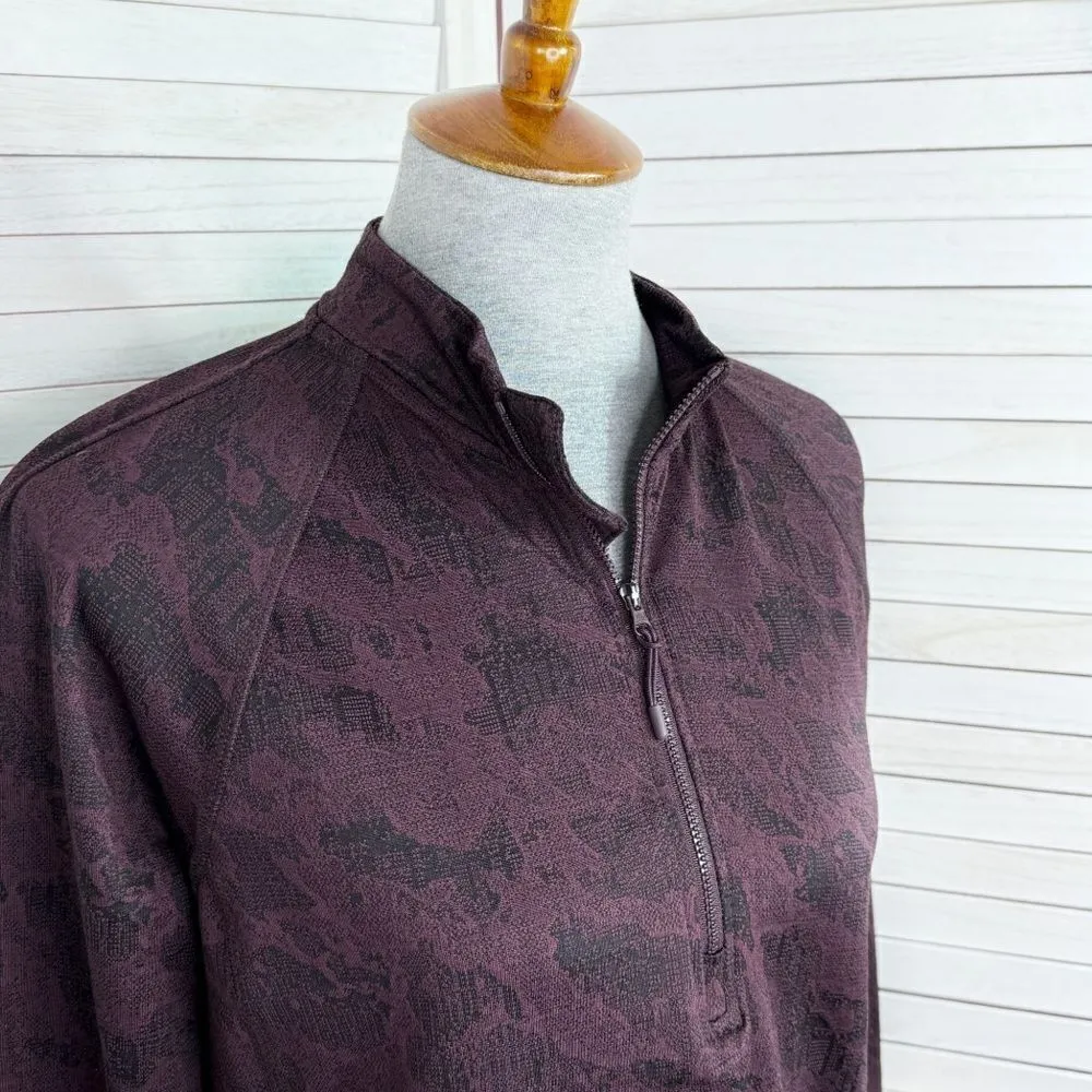 Spyder Active Half Zip Mock Neck Pullover Top Plum Purple Medium - Image 5