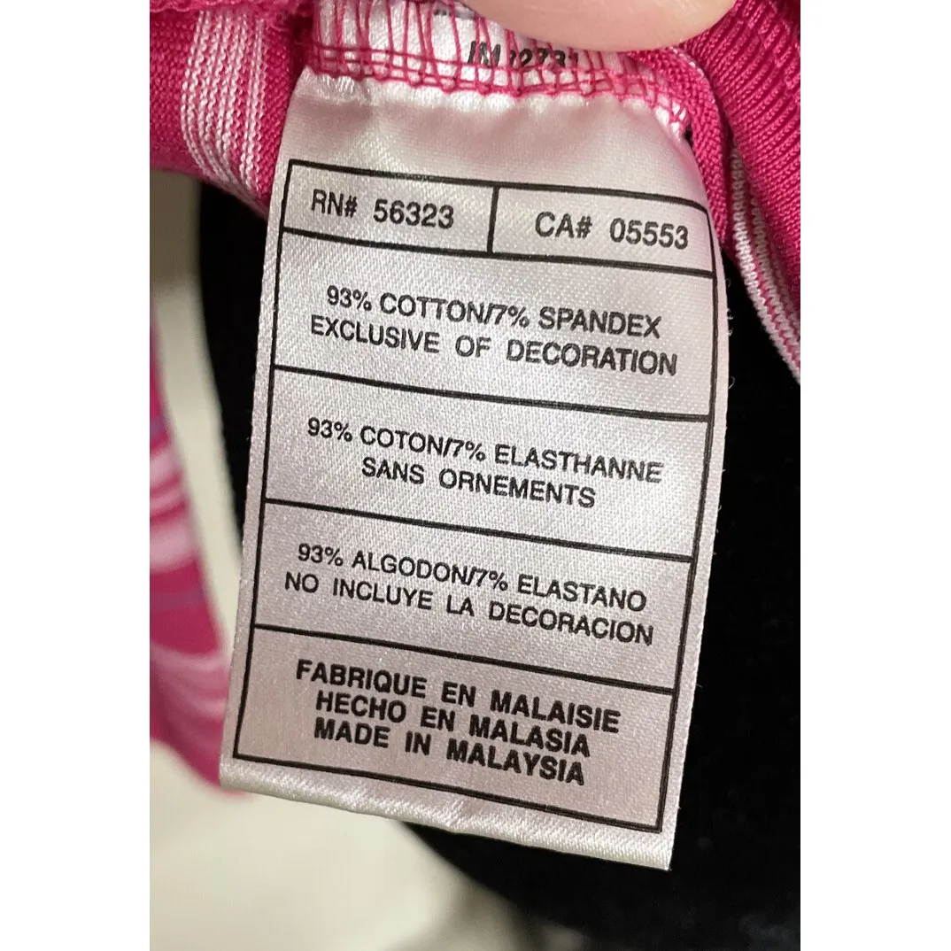 Nike Golf Womens Medium 8-10 Top Pink Striped Extensible Stretch Pullover Preppy - Image 6