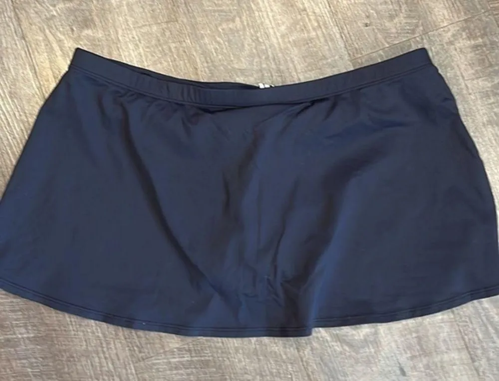 Jag swim bottom skirt in black tie belted waist - Image 5