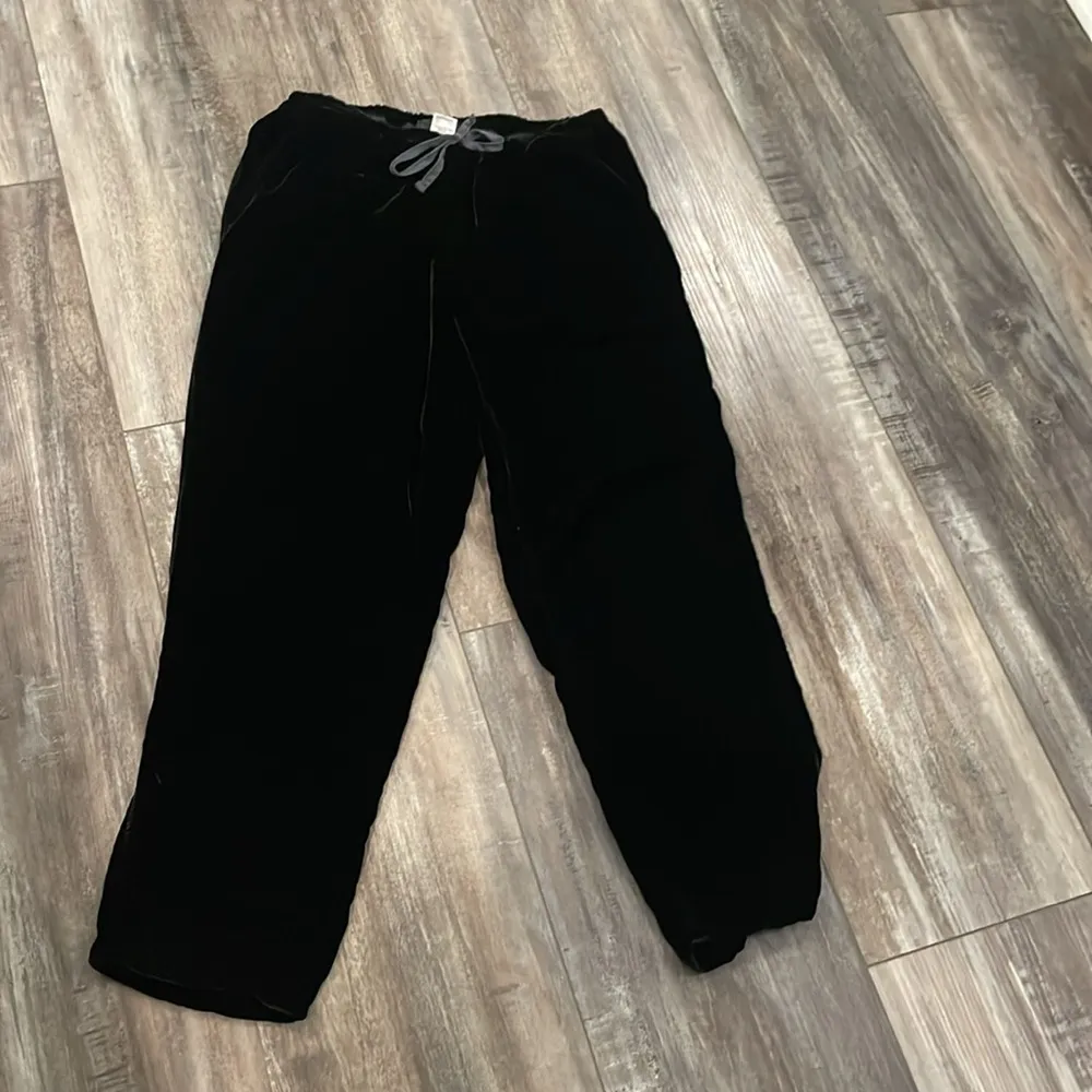 CP Shades Black Velvet Amal Straight Leg Pants medium - Image 2