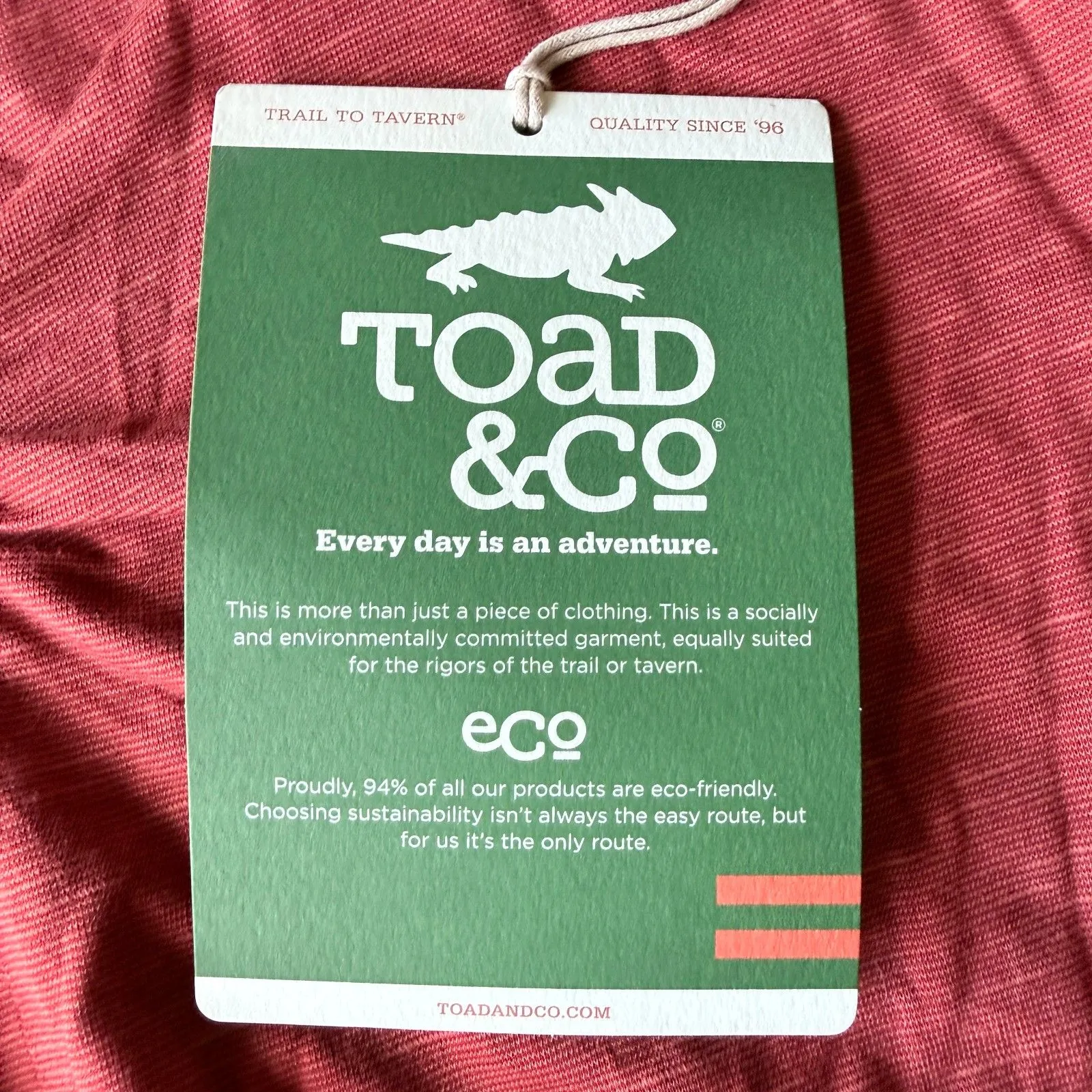 NWT Toad & Co Rosalinda Organic Cotton Dress in Ketchup Jersey Stretch Size M Orange Size M - Image 4