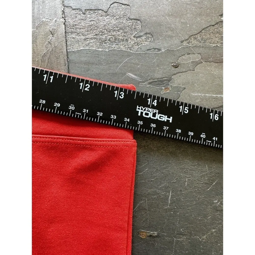 American Giant Pants Flare No Bs Zip Knit Ponte Sz 6 Limited Edition Active Red‍ Red - Image 13