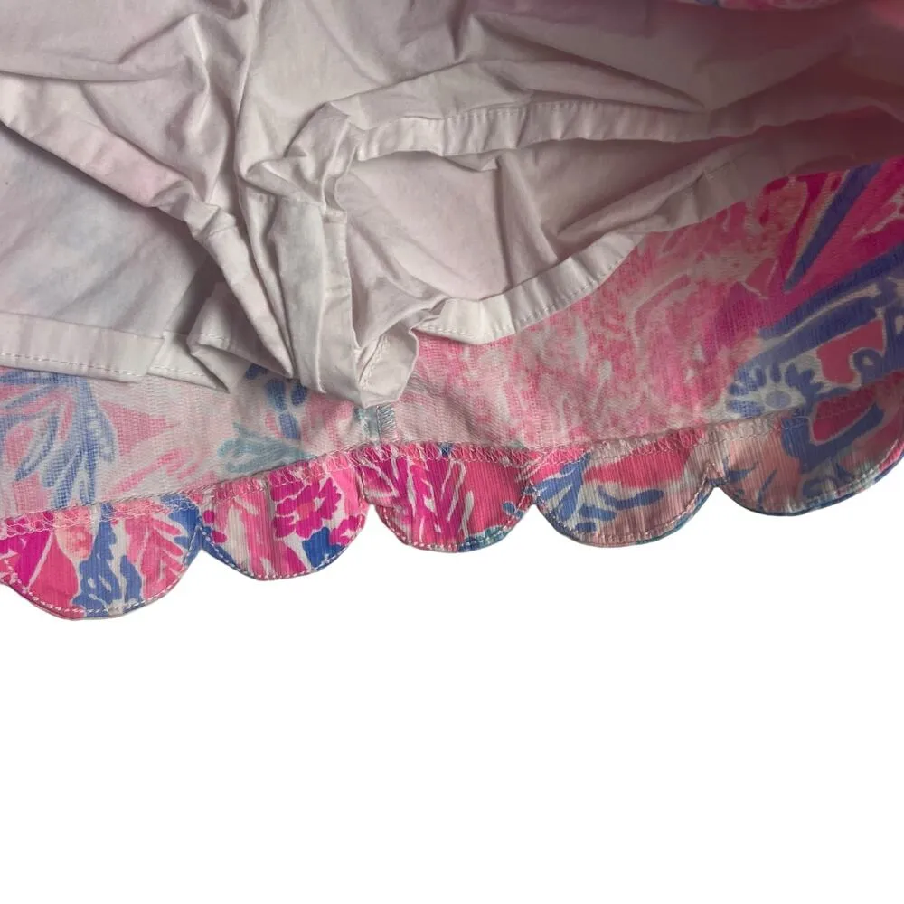 Lilly Pulitzer Colette Pascha Pink Aquadesiac Scalloped Skort Size 6 - Image 6