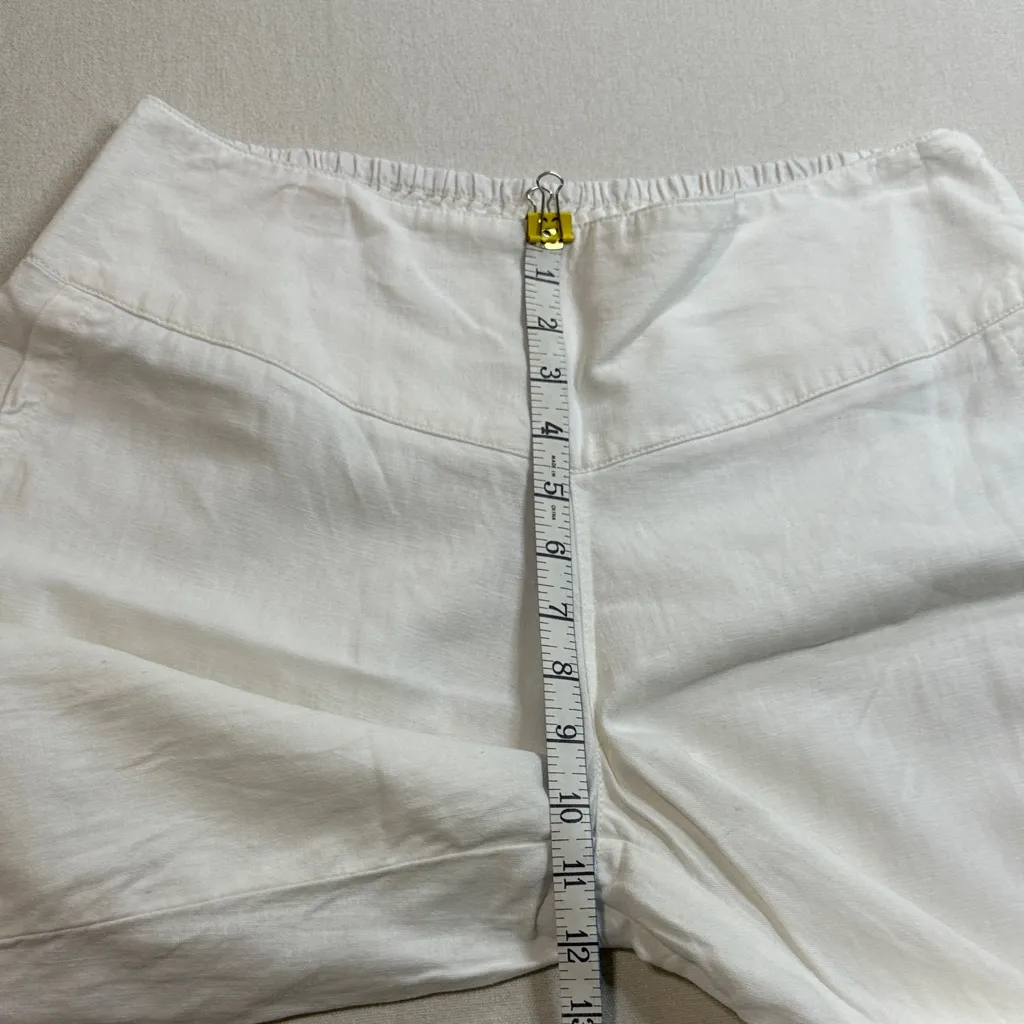 Elegant White Wide Leg Pants Size M - Image 4