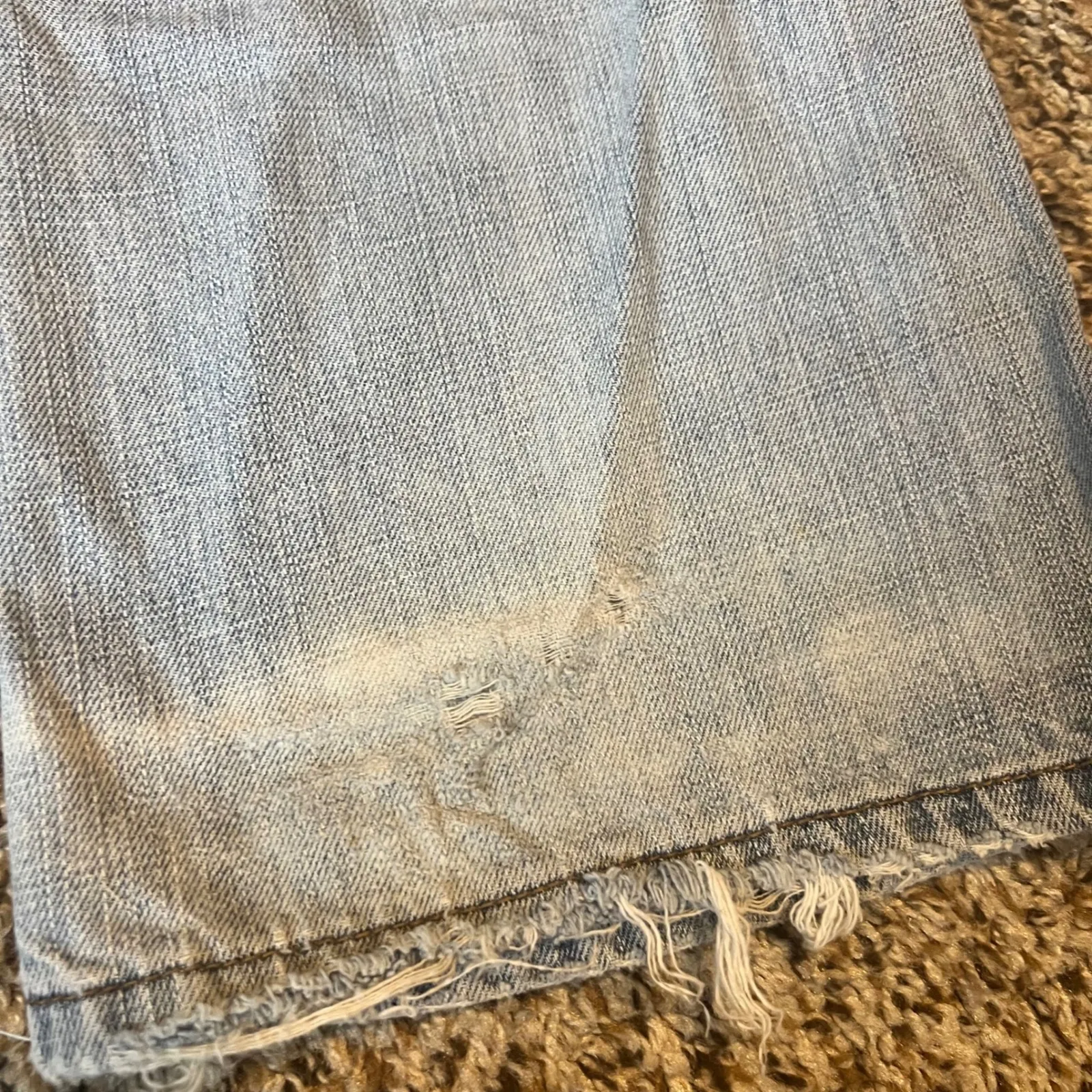 Vintage Tommy Hilfiger Women Light Wash Distressed Flare Jeans Size 14R - Image 11