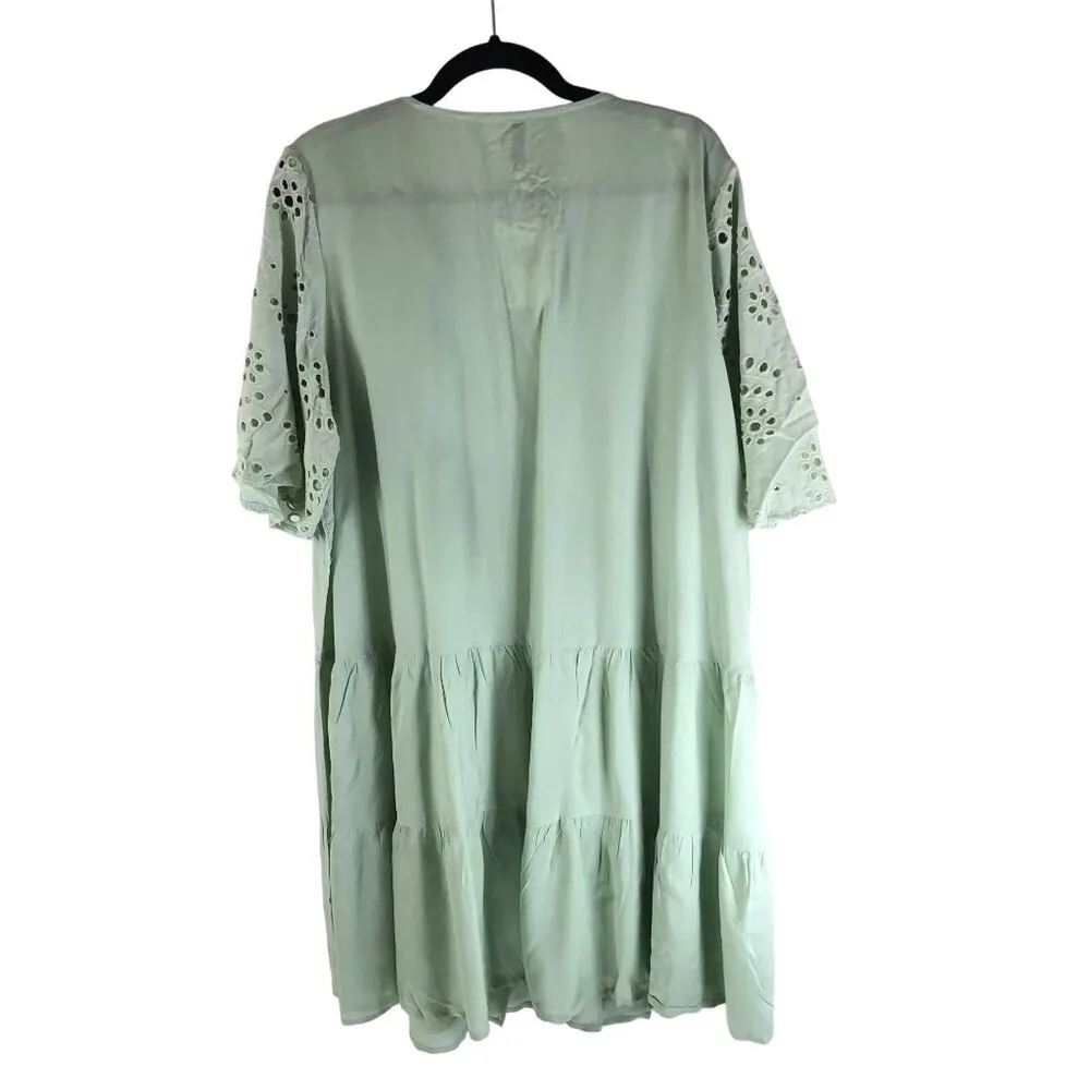 Raviya Womens Eyelet Tiered Swim Cover - Image 2